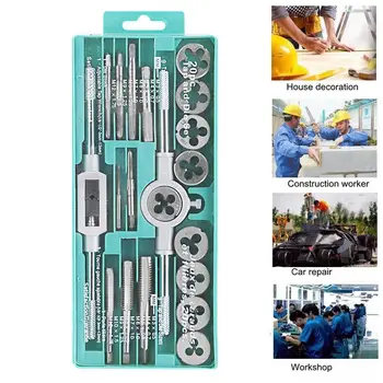 Ratchet Spanner Silver 20pcs/Set Cork Drilling Hinged Hole Chamfering Device Punching Wrench Combination Tap Wrench Alloy Steel
Ratchet Spanner Silver 20pcs/Set Cork Drilling Hinged Hole Chamfering Device Punching Wrench Combination Tap Wrench Alloy Steel