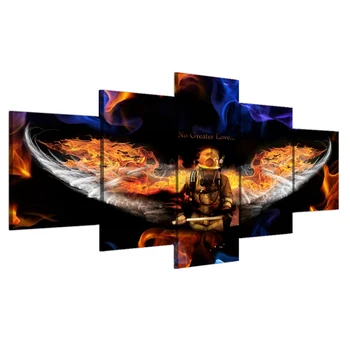 Modular Pictures 5 Panels Firefighter Painting on Canvas No Greater Love Posters and Prints Wall Art Home Decor for Living Room
Modular Pictures 5 Panels Firefighter Painting on Canvas No Greater Love Posters and Prints Wall Art Home Decor for Living Room
