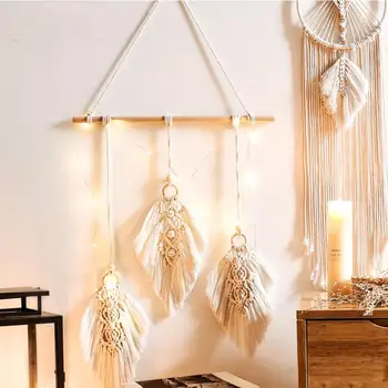 Boho Macrame Woven Wall Hanging Decor Bohemian Tapestry Wall Art Decor for Room Wedding retro dream catcher room decoration
Boho Macrame Woven Wall Hanging Decor Bohemian Tapestry Wall Art Decor for Room Wedding retro dream catcher room decoration