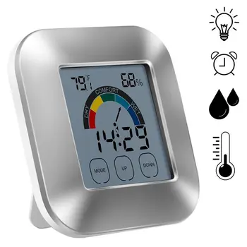 Indoor Thermometer Humidity Monitor with Touchscreen Backlight Timer Smart Digital Hygrometer Temperature Gauge Meter with Clock
Indoor Thermometer Humidity Monitor with Touchscreen Backlight Timer Smart Digital Hygrometer Temperature Gauge Meter with Clock