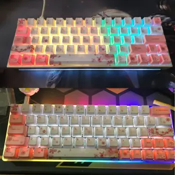 73 Keys OEM PBT Keycaps Full Set Mechanical Keyboard Keycaps PBT Dye-Sublimation Cherry Blossom Keycaps Korean Japanese
73 Keys OEM PBT Keycaps Full Set Mechanical Keyboard Keycaps PBT Dye-Sublimation Cherry Blossom Keycaps Korean Japanese