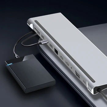 12-In-1 USB Type-C Hub to Dual -Hdmi Rj45 Multi USB 3.0 Power Adapter Docking Station for Laptop Support Pd Transmission
12-In-1 USB Type-C Hub to Dual -Hdmi Rj45 Multi USB 3.0 Power Adapter Docking Station for Laptop Support Pd Transmission