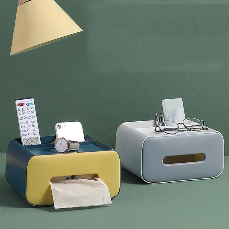 Creative Tissue Box Plastic Dust-proof Desktop Storage Box Jewelry Cosmetics Remote Control Dual Storage Portable Save Space
Creative Tissue Box Plastic Dust-proof Desktop Storage Box Jewelry Cosmetics Remote Control Dual Storage Portable Save Space