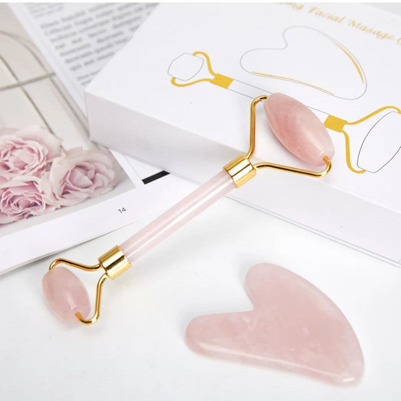 Natural Rose Quartz Jade Roller Facial Body Massager Roller Jade Stone Gua sha Board Scraper Face Lifting Beauty Massage Tool
Natural Rose Quartz Jade Roller Facial Body Massager Roller Jade Stone Gua sha Board Scraper Face Lifting Beauty Massage Tool