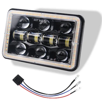 300W 4X6 Inch LED Headlight Bulbs 30000LM Projector High Low Beam Head Light Lamp with Angel Eye for Jeep Wrangler Cherokee 
300W 4X6 Inch LED Headlight Bulbs 30000LM Projector High Low Beam Head Light Lamp with Angel Eye for Jeep Wrangler Cherokee