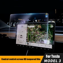 Protecteur d'écran de voiture en verre trempé mat, Film de protection pour écran tactile de Navigation, pour Tesla modèle 3 Y S X=
