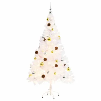 150cm Artificial Christmas Tree Decorated With 4 Lighting Effects LED Balls Decoration Tree For Christmas Home Party Green/White
150cm Artificial Christmas Tree Decorated With 4 Lighting Effects LED Balls Decoration Tree For Christmas Home Party Green/White