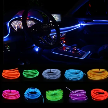 1M Car LED Interior Led Strip Flexible LED Neon Light Decoration Garland lisence plate Wire Rope Tube Line With USB Driver DIY
1M Car LED Interior Led Strip Flexible LED Neon Light Decoration Garland lisence plate Wire Rope Tube Line With USB Driver DIY