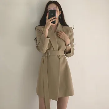 TOTOB OL Style Notched Collar Sashes Women Blazer Dress Full Sleeve Slim Waist Female Short Dress Suit Dress Vestidos 2020
TOTOB OL Style Notched Collar Sashes Women Blazer Dress Full Sleeve Slim Waist Female Short Dress Suit Dress Vestidos 2020