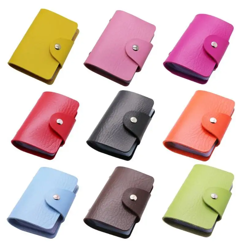 Fashion PU Leather Function 24 Bits Card Case Solid Color Daily 12 Slots Card Holder Wallet Unisex Business Cards Bags
Fashion PU Leather Function 24 Bits Card Case Solid Color Daily 12 Slots Card Holder Wallet Unisex Business Cards Bags