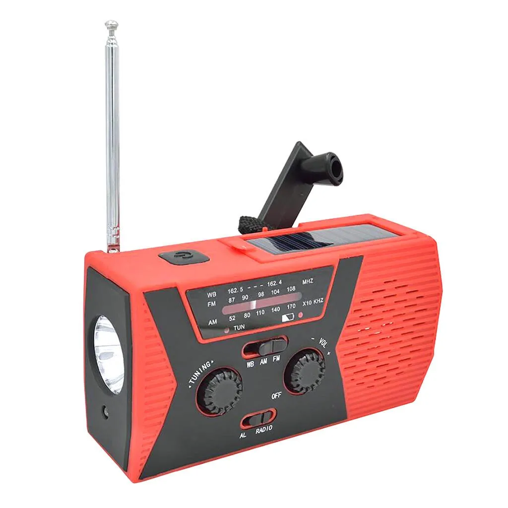 

Ouhaobin 2000mAh Solar Radio Portable FM Weather Radio for Outdoor and Household LED Flashlight multifunction solar radios