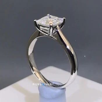 1.5 Carat 18K White Gold Moissanite Diamond Ring Square Princess Emerald Women Wedding Party Engagement Anniversary Ring VVS 
1.5 Carat 18K White Gold Moissanite Diamond Ring Square Princess Emerald Women Wedding Party Engagement Anniversary Ring VVS