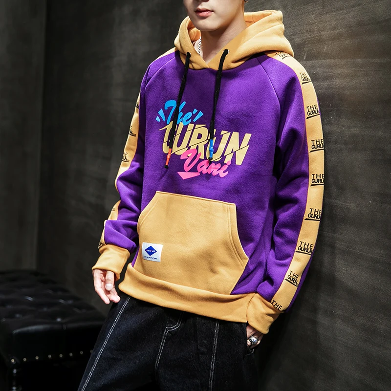 2019 Autumn Men Hip Hop Color Block Patchwork Pattern Pullover Hoodies Japanese Harajuku Streetwear Fashion Hooded Sweatshirts
2019 Autumn Men Hip Hop Color Block Patchwork Pattern Pullover Hoodies Japanese Harajuku Streetwear Fashion Hooded Sweatshirts