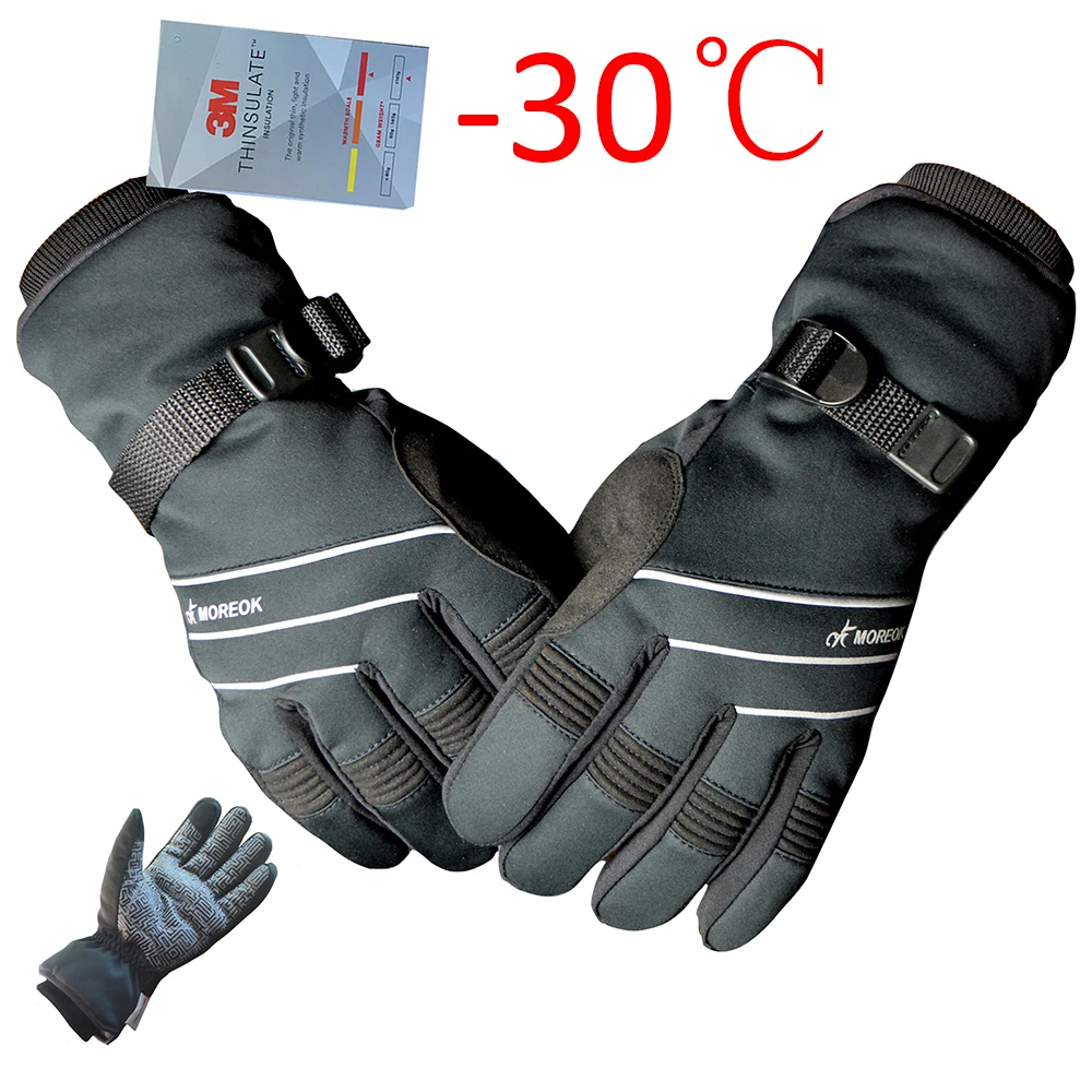 MOREOK 3M Thinsulate Thermal Ski Gloves Full Finger Touchscreen Winter Cycling Gloves Reflective Biking Driving Gloves Men Women
MOREOK 3M Thinsulate Thermal Ski Gloves Full Finger Touchscreen Winter Cycling Gloves Reflective Biking Driving Gloves Men Women