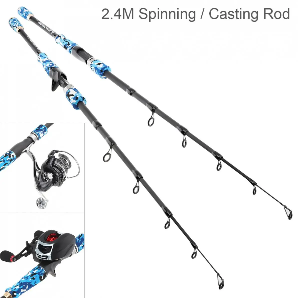 Fishing Rod 2.4m Fiber Lure Spinning Casting Rod 6 Section Telescopic Ultra Light Travel Fishing Pole Lure Tackle
Fishing Rod 2.4m Fiber Lure Spinning Casting Rod 6 Section Telescopic Ultra Light Travel Fishing Pole Lure Tackle