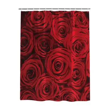 Home Shower Curtains Red Rose Flower Floral Print Designs Waterproof Fabric Bathroom Decorations Sets with Hooks
Home Shower Curtains Red Rose Flower Floral Print Designs Waterproof Fabric Bathroom Decorations Sets with Hooks