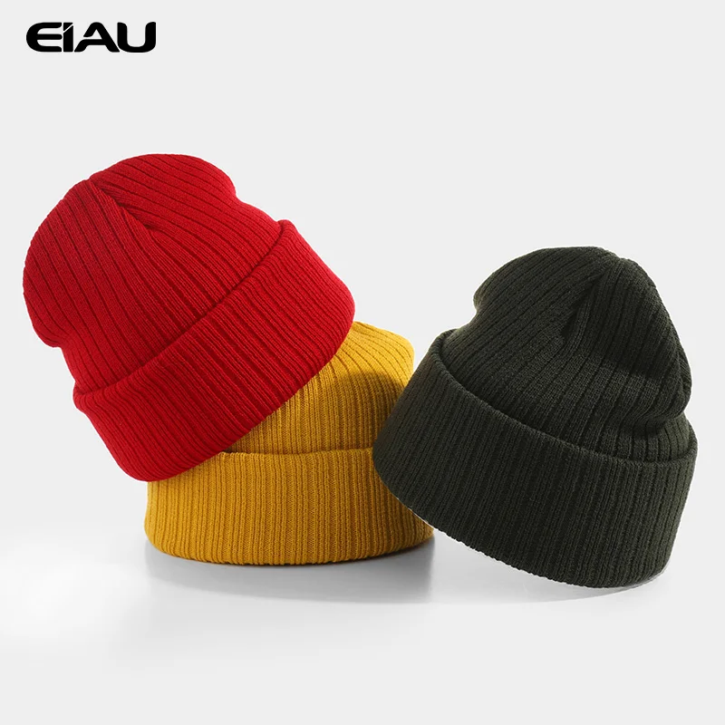 Фото Зимняя теплая вязаная шапка для женщин и мужчин Детские - купить