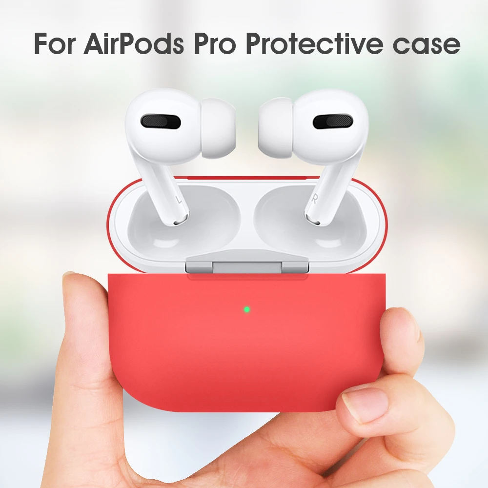 Цветной матовый мягкий чехол для Airpods Pro Apple наушников Airpod 3 защитный
