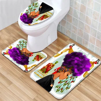 African Women's Bathroom Mat Three-Piece Bathroom Carpet Toilet Mat Set Door Mat Bathroom Non-Slip Mat Spot 
African Women's Bathroom Mat Three-Piece Bathroom Carpet Toilet Mat Set Door Mat Bathroom Non-Slip Mat Spot