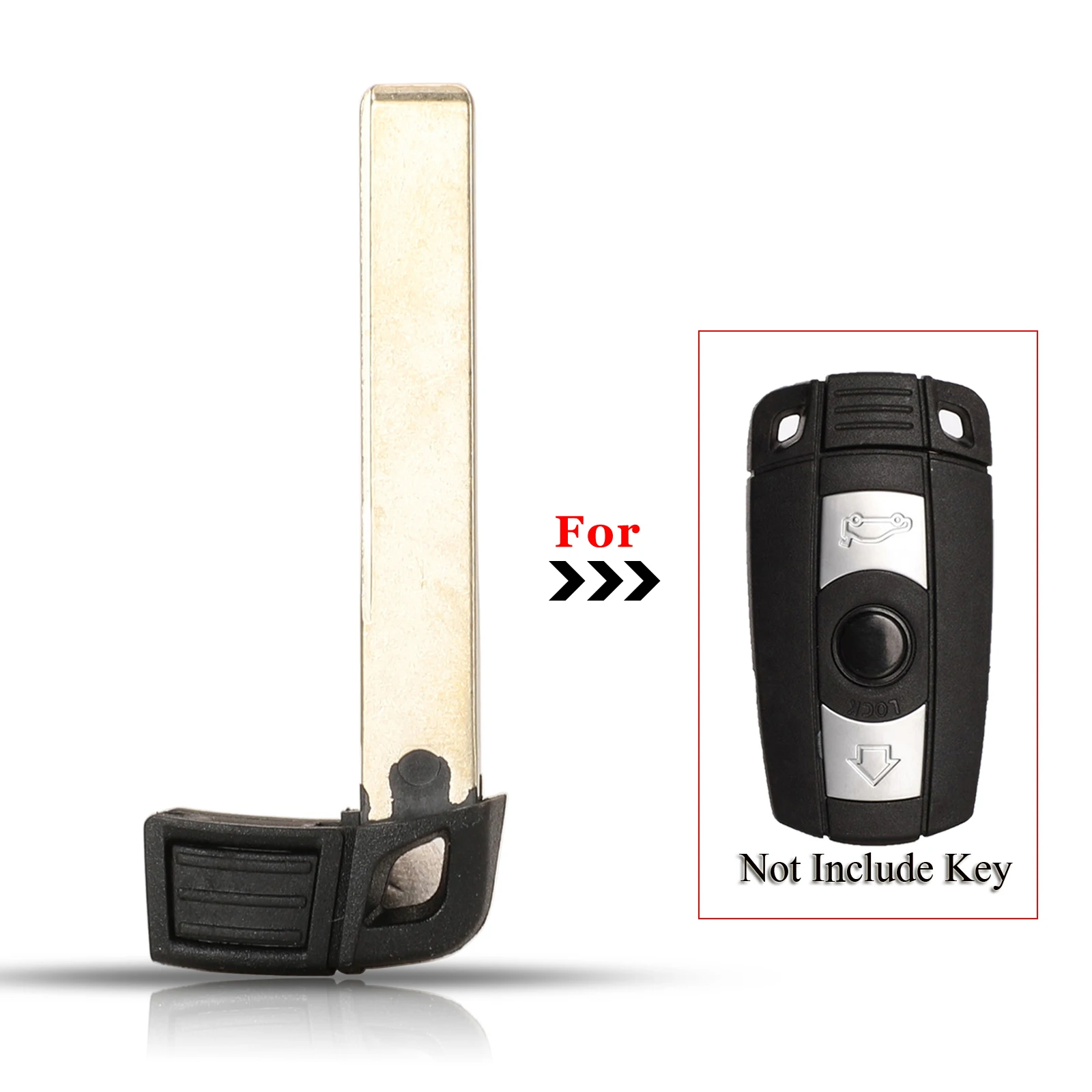 

jingyuqin 10pcs For BMW E90 E60 E91 E92 1 3 5 6 7 Series Remote Car Key Keyless Emergency Insert Uncut Blade Blank
