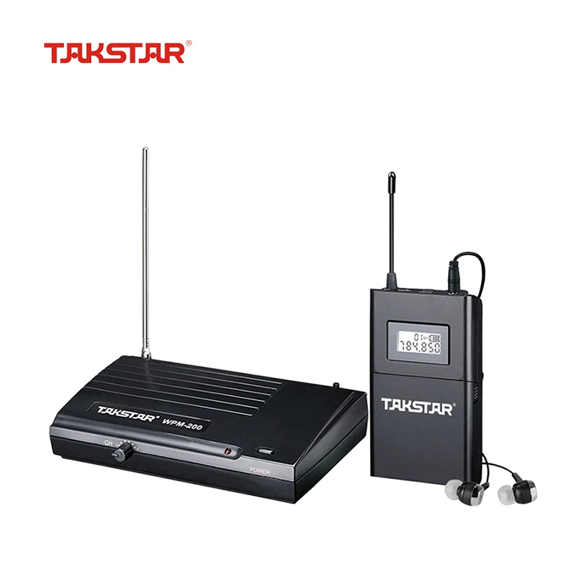Takstar WPM-200 UHF Wireless Monitor System Receiver LCD Display 6 Selectable Channels 50m Transmission with In-ear Headset
Takstar WPM-200 UHF Wireless Monitor System Receiver LCD Display 6 Selectable Channels 50m Transmission with In-ear Headset