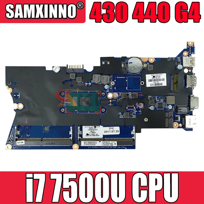 DA0X81MB6E0 905797-601 905797-001 для ноутбука HP ProBook 430 440 G4 Материнская Плата ЦП i7 7500U DDR4 100%