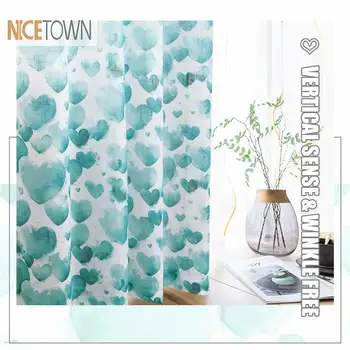 NICETOWN Subtle Linen Semi-Sheer Voile Curtains Gradient Watercolor Heart Pattern Sheer Panels for Valentine Gift Brithday
NICETOWN Subtle Linen Semi-Sheer Voile Curtains Gradient Watercolor Heart Pattern Sheer Panels for Valentine Gift Brithday