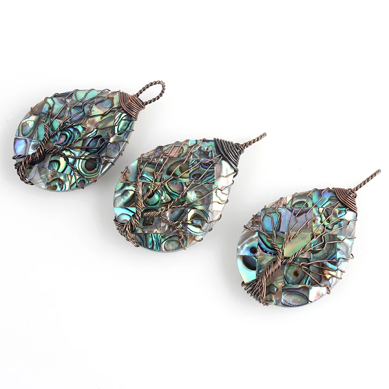 1pc Natural Shell Made Water Drop Tree Life Female Pendent 40mm*30mm Size Copper Wire Winding Seashell Pendent
1pc Natural Shell Made Water Drop Tree Life Female Pendent 40mm*30mm Size Copper Wire Winding Seashell Pendent