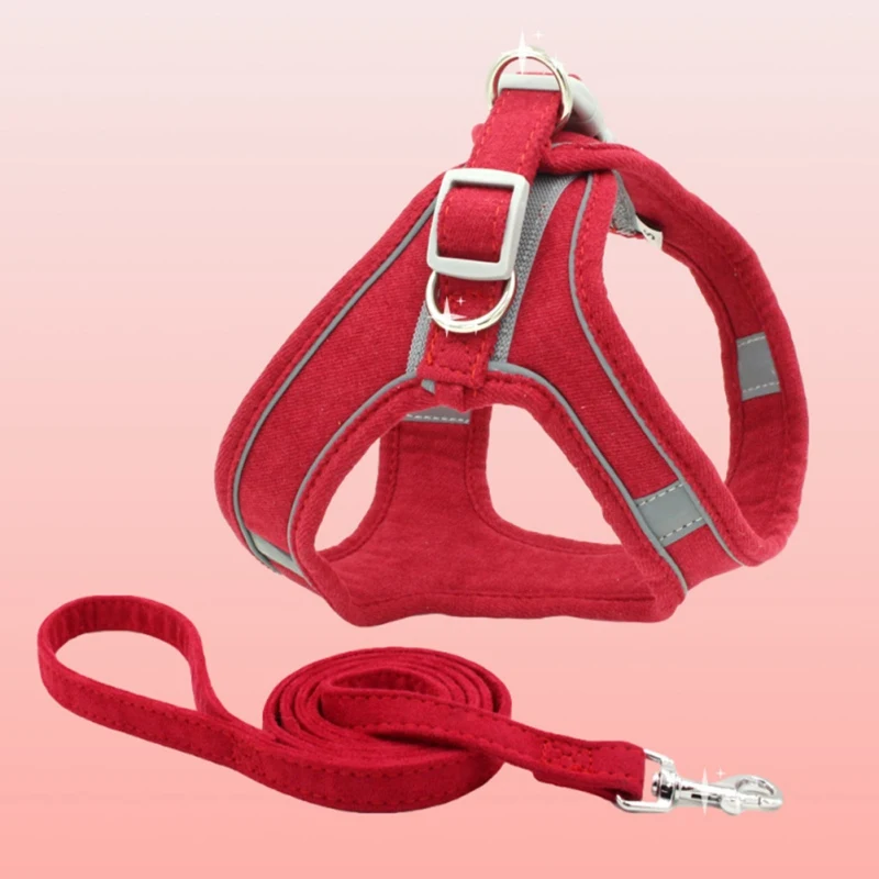 Pet Chest Harness And Leash Set Breathable And Reflective Safety Walking At Night Chest Strap For Dogs Cats Vest Style Harness
Pet Chest Harness And Leash Set Breathable And Reflective Safety Walking At Night Chest Strap For Dogs Cats Vest Style Harness