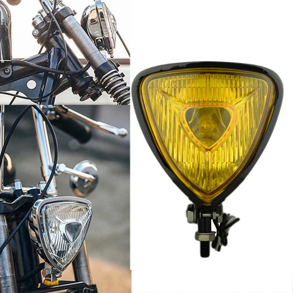 4 COLORS Option Headlight Vintage Triangle Headlight Headlamp For Harley Bobber Custom Chopper Mini Thin Section Retro 
4 COLORS Option Headlight Vintage Triangle Headlight Headlamp For Harley Bobber Custom Chopper Mini Thin Section Retro