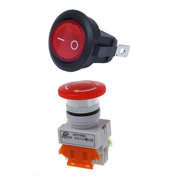 2Pcs Switch: 1Pcs Rocker Switch Bipolar on OFF 3 Pins 220V & 1Pcs 600V 10A OFF Switch Emergency Stop Switch Push Button
2Pcs Switch: 1Pcs Rocker Switch Bipolar on OFF 3 Pins 220V & 1Pcs 600V 10A OFF Switch Emergency Stop Switch Push Button