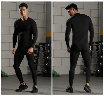 Solid color Men Thermal underwear top Long sleeve Tight Men's fitness leggings winter long johns Men thermal suit Jogging suit
Solid color Men Thermal underwear top Long sleeve Tight Men's fitness leggings winter long johns Men thermal suit Jogging suit
