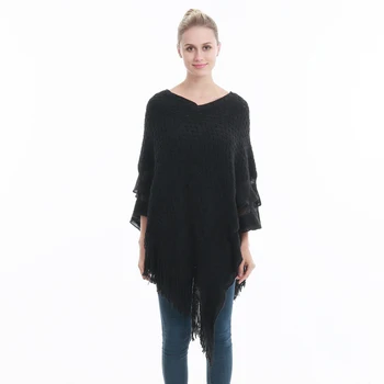 Explosion style solid color lady ruffled cape hollow cape autumn and winter dual-use loose European and American fashion shawl p
Explosion style solid color lady ruffled cape hollow cape autumn and winter dual-use loose European and American fashion shawl p