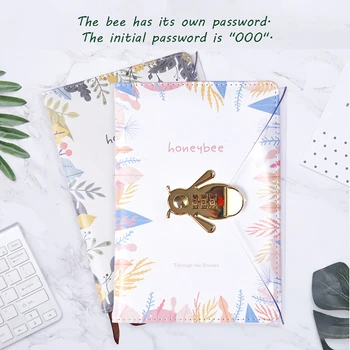 Little Bee Lock Poly Urethane Leather Notebook Diary Drawing 140 Sheets Cute Bee Notepad Paper Book Office School Supplies Gift
Little Bee Lock Poly Urethane Leather Notebook Diary Drawing 140 Sheets Cute Bee Notepad Paper Book Office School Supplies Gift