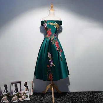 Applique Evening Party Dress Women Embroidery A-line Qipao Sexy Off Shoulder Pleated Cheongsam Elegant Green Robe De Soiree
Applique Evening Party Dress Women Embroidery A-line Qipao Sexy Off Shoulder Pleated Cheongsam Elegant Green Robe De Soiree