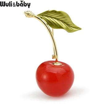 Wuli&baby 2020 New Cherry Brooches For Women 3-color Red Enamel Cherry Fruits Weddings Casual Party Brooch Pins Gifts
Wuli&baby 2020 New Cherry Brooches For Women 3-color Red Enamel Cherry Fruits Weddings Casual Party Brooch Pins Gifts