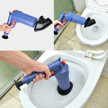 

Air Power Drain Blaster Gun High-Pressure Powerful Manual Plunger Pipe Clog Dredger Remover Toilets Sink Bath Kitchen Cleaner