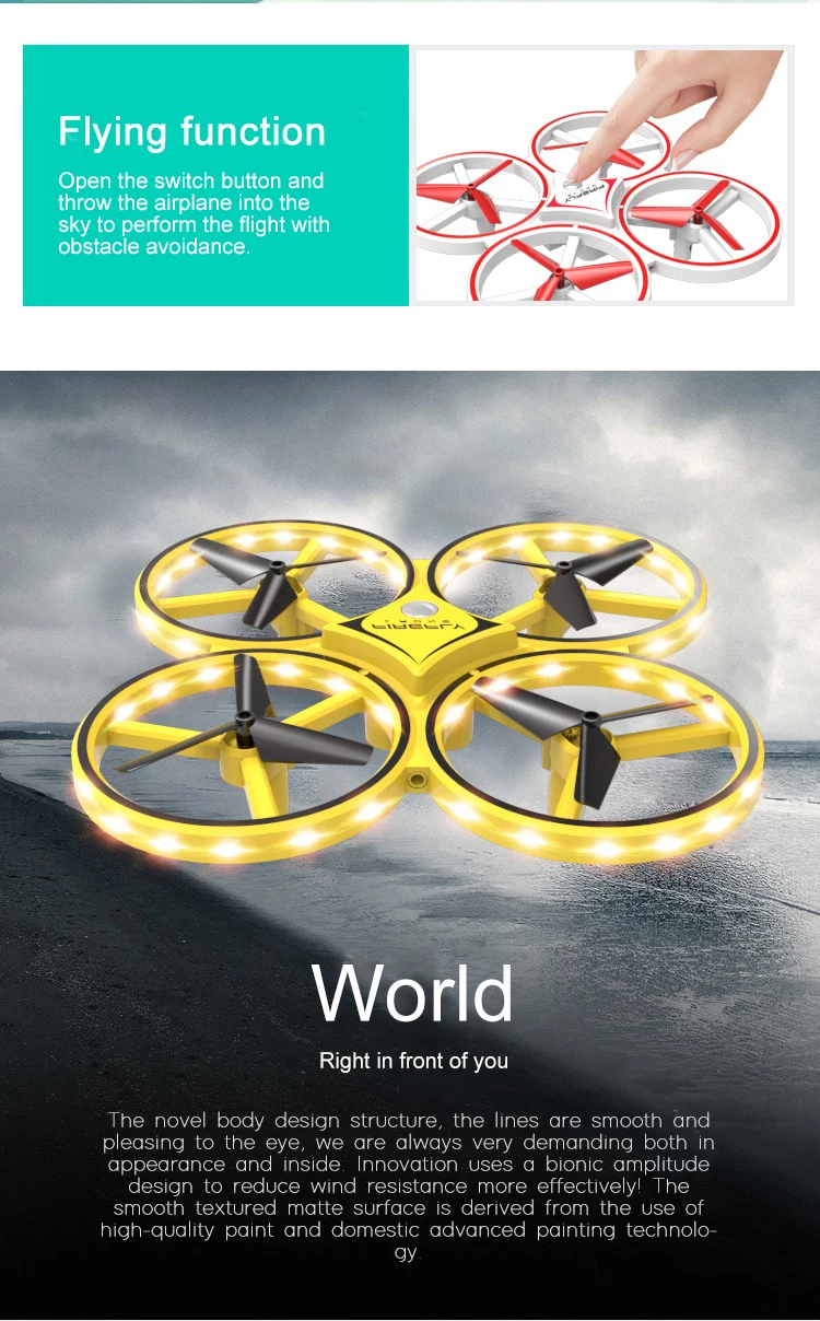 Gesture-Control RC Drone UFO Flying Ball Toy