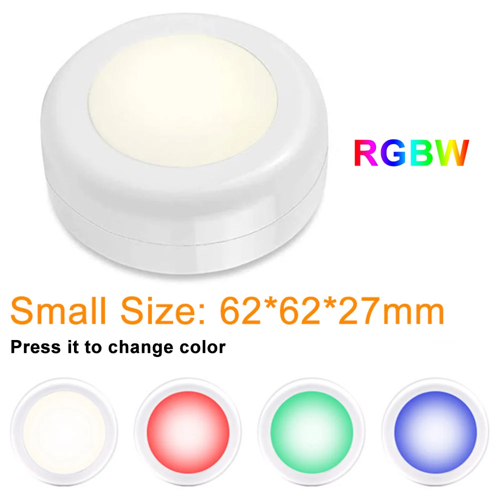 Touch Sensor 1-6Pack RGB LED Under Cabinet Light Dimmable Press Control LED Puck Lights For Cupboard Stair Hallway Night Lamp
Touch Sensor 1-6Pack RGB LED Under Cabinet Light Dimmable Press Control LED Puck Lights For Cupboard Stair Hallway Night Lamp