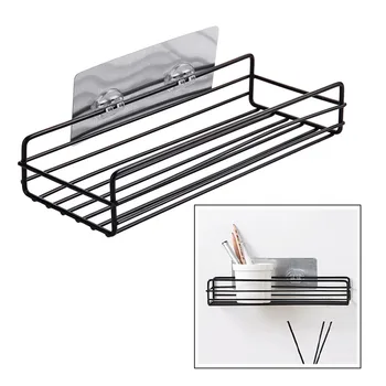 Home Kitchen Bathroom Shower Storage Shelf Wall Hanging Shelves Self-adhesive Storage Rack with Hooks 
Home Kitchen Bathroom Shower Storage Shelf Wall Hanging Shelves Self-adhesive Storage Rack with Hooks