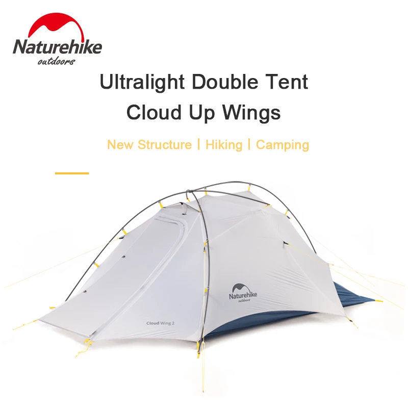 

Naturehike Upgraded Cloud Up 2 15D Camping Tent 2 Person 1.5kg Ultralight Outdoor Tents Waterproof Hiking Travel Portable Tool