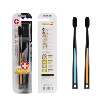 2Pcs Nano Bamboo Charcoal Toothbrush Double Ultra Soft Tooth Brush Tongue Cleaner Black Heads Nano-antibacterial Toothbrush
2Pcs Nano Bamboo Charcoal Toothbrush Double Ultra Soft Tooth Brush Tongue Cleaner Black Heads Nano-antibacterial Toothbrush