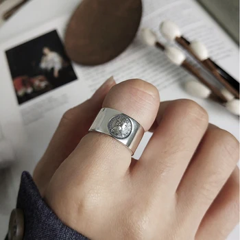 GHIDBK Stylish 925 Sterling Silver Queen Elizabeth Portrait Wide Rings Vintage Delicate Adjustable Rings Simple Awesome Ins Ring
GHIDBK Stylish 925 Sterling Silver Queen Elizabeth Portrait Wide Rings Vintage Delicate Adjustable Rings Simple Awesome Ins Ring