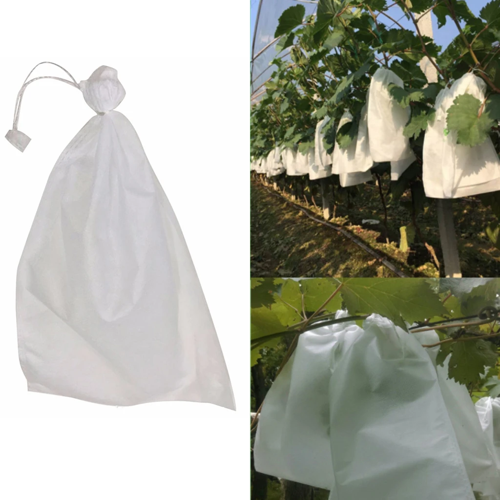 100X Grape Protect Bags Vegetable Fruit Against Insect Bird Pouch Bag Mesh O3O8 