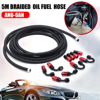 5M AN6 Black Stainless Steel Braided Nylon Hose Fuel Pipe Oil Cooler System Adapter Kit 6AN 0/45/90/180Degree Hose End Fitting
5M AN6 Black Stainless Steel Braided Nylon Hose Fuel Pipe Oil Cooler System Adapter Kit 6AN 0/45/90/180Degree Hose End Fitting