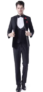 Handsome Black Peak Lapel Men Suit Slim Fit Groom Tuxedos Men's Wedding suit Prom Party Men Suits 3 pcs(Jacket+Pants+Vest)
Handsome Black Peak Lapel Men Suit Slim Fit Groom Tuxedos Men's Wedding suit Prom Party Men Suits 3 pcs(Jacket+Pants+Vest)