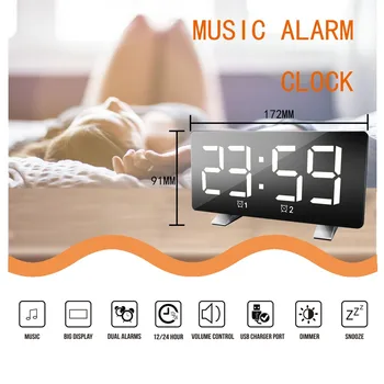 Chord Tone Alarm Clock LED Large Screen Display Portable USB Charging Automatic light sensing adjustment Subclock
Chord Tone Alarm Clock LED Large Screen Display Portable USB Charging Automatic light sensing adjustment Subclock