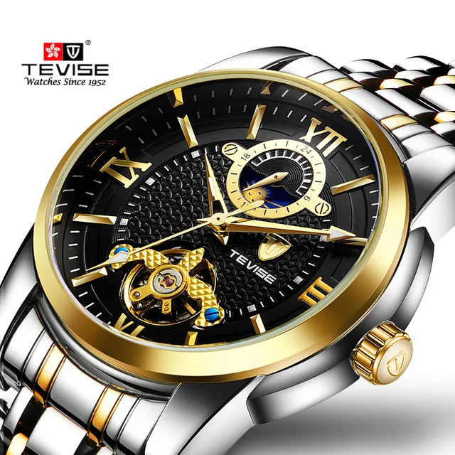 Luxury Brand Mens Watches Automatic Mechanical Watches TEVISE Men Business Waterproof Skeleton Toubillon Watch 
Luxury Brand Mens Watches Automatic Mechanical Watches TEVISE Men Business Waterproof Skeleton Toubillon Watch
