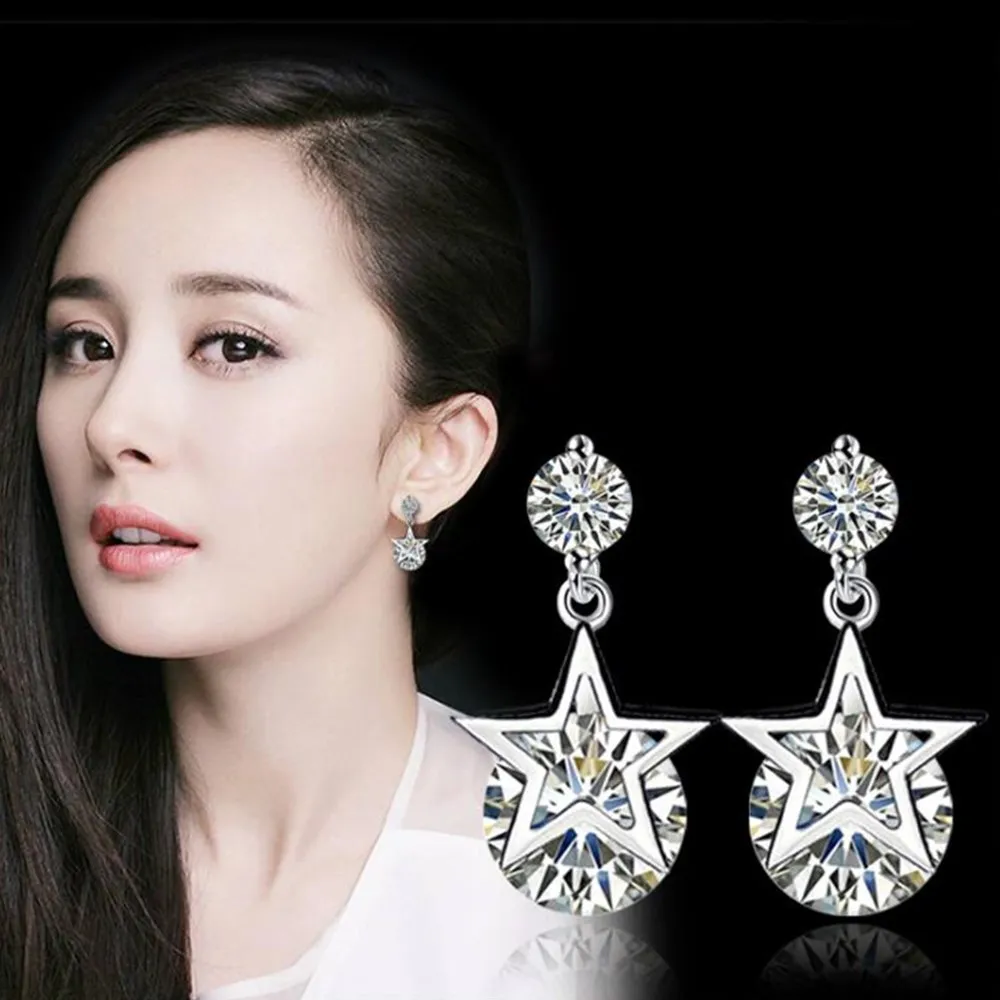 NEHZY 925 Sterling Silver Stud Earrings High Quality Retro Simple Cubic Zirconia Pentagram Hot Sale Popular Jewelry
NEHZY 925 Sterling Silver Stud Earrings High Quality Retro Simple Cubic Zirconia Pentagram Hot Sale Popular Jewelry