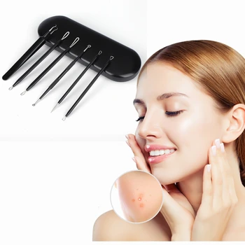 6Pcs Acne Needle Blackhead Remover Set Stainless Steel Facial Pore Cleaner Tool Pimple Blemish Extractor Skin Care Salon Beauty 
6Pcs Acne Needle Blackhead Remover Set Stainless Steel Facial Pore Cleaner Tool Pimple Blemish Extractor Skin Care Salon Beauty
